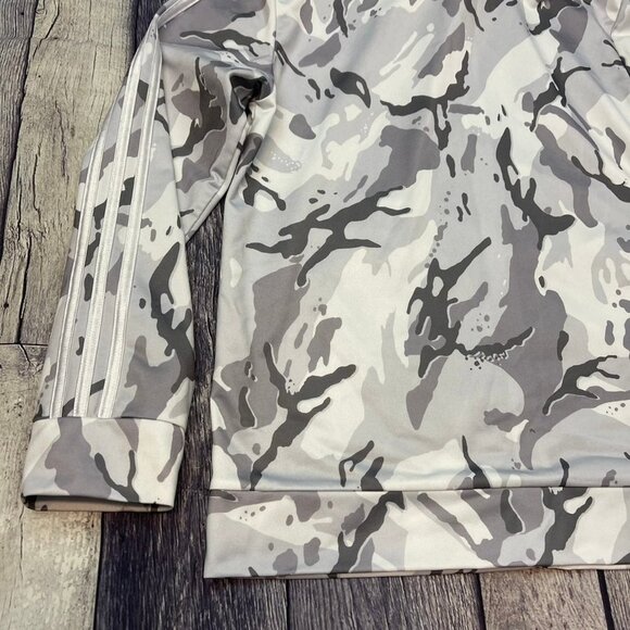 Adidas 3-Stripes Track Jacket Youth Size Large‎ White Camouflage Coat Sweater - Picture 11 of 12